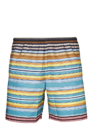 Shop Prada Striped Swim Shorts