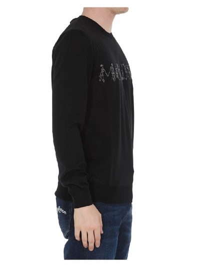 Shop Alexander Mcqueen Logo Skull Sweater In Black