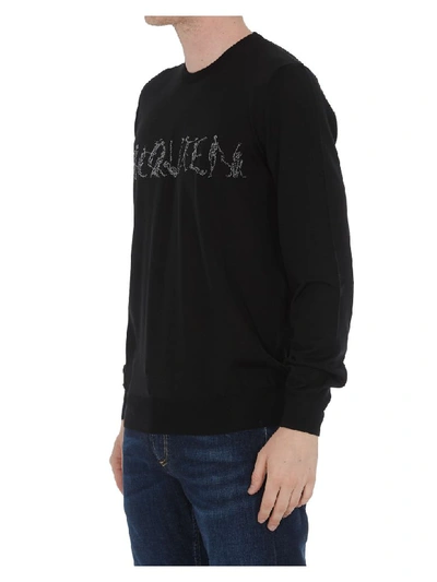 Shop Alexander Mcqueen Logo Skull Sweater In Black