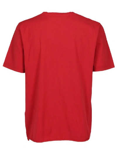Shop Saint Laurent T-shirt In Rouge Delave/noir