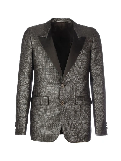 Shop Givenchy Lurex Details Suit In Black Grey