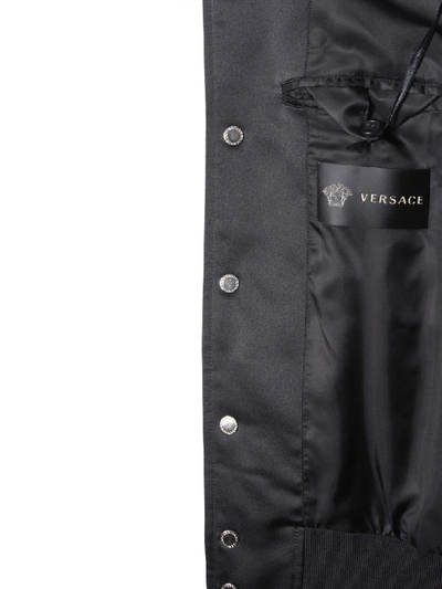 Shop Versace Padded Jacket In Nero