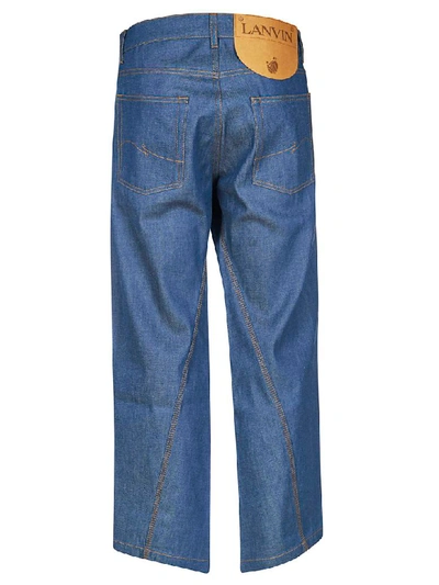 Shop Lanvin Twist Jeans In Blue
