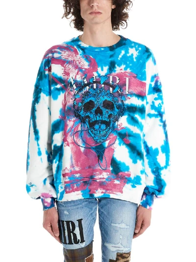 Shop Amiri Tie-dye Skull Sweatshirt In Multicolor