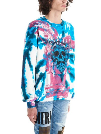 Shop Amiri Tie-dye Skull Sweatshirt In Multicolor