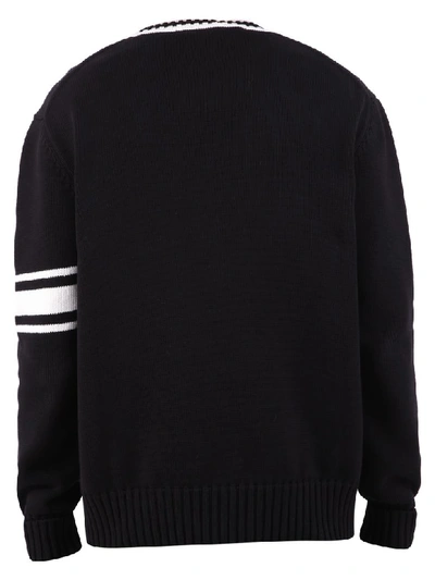 Shop Alexander Mcqueen Branded Sweater In Black