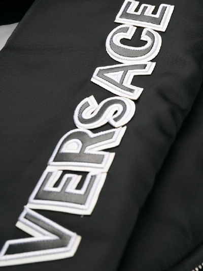 Shop Versace Jacket In M Nero/bianco/bluette