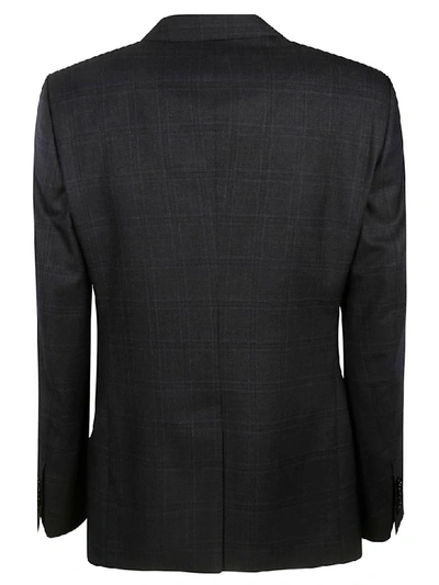 Shop Dolce & Gabbana Semi-checked Detail Two-piece Suit In Black