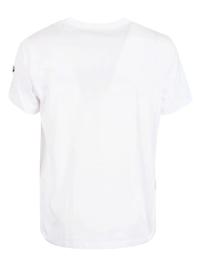 Shop Moncler Logo Print T-shirt In White