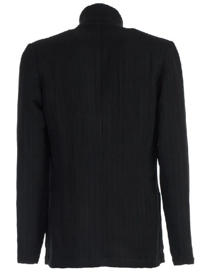 Shop Ann Demeulemeester Blazer Reversible In Black Grey