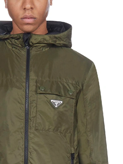 Shop Prada K-way Nylon Piuma Jacket In Tundra