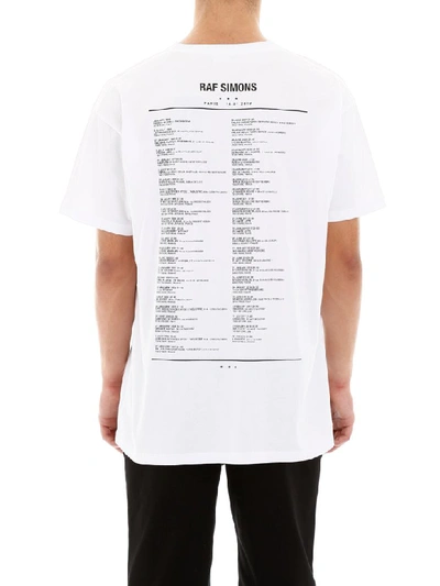Shop Raf Simons Tour Print T-shirt In White (white)