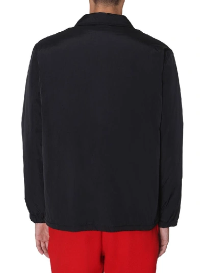 Msgm Black Oversize Jacket In Nero