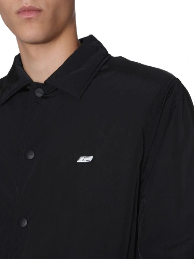 Msgm Black Oversize Jacket In Nero