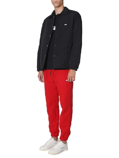 Msgm Black Oversize Jacket In Nero