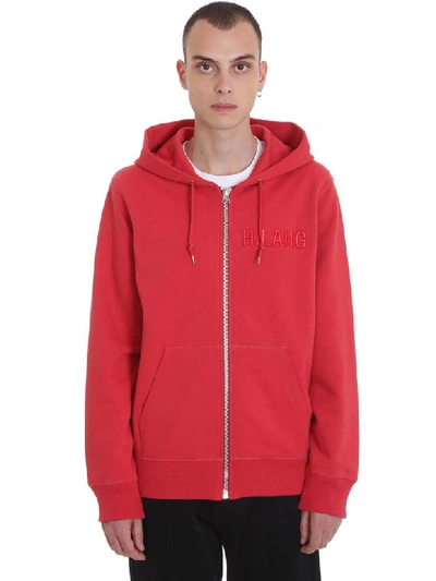 Shop Helmut Lang Sweatshirt In Red Cotton