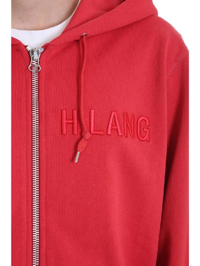 Shop Helmut Lang Sweatshirt In Red Cotton