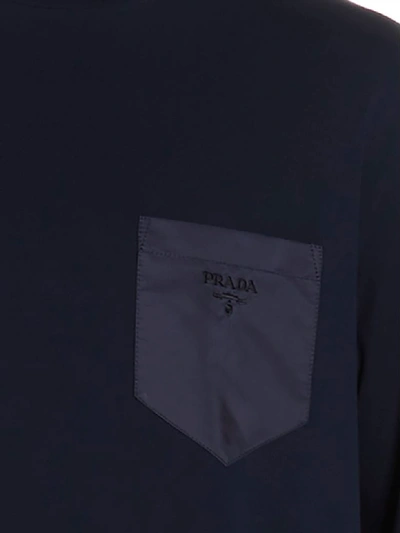 Shop Prada T-shirt In Blue