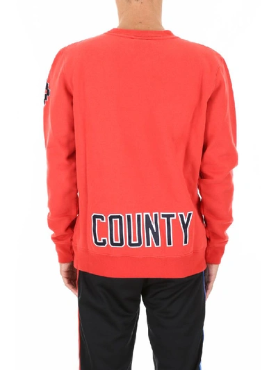 Shop Marcelo Burlon County Of Milan Red Sox Sweatshirt In Red Blue (red)