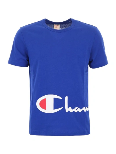 Shop Champion Logo T-shirt In Bai (blue)
