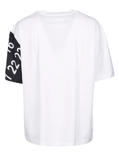 Shop Maison Margiela Fragile Print T-shirt In Black/white