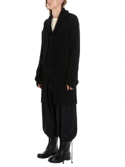 Shop Yohji Yamamoto Cardigan In Black