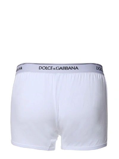 Shop Dolce & Gabbana Pack Of Two Boxers In Bianco