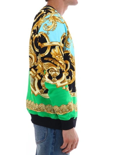 Shop Versace Baroque Sweatshirt In Multicolor