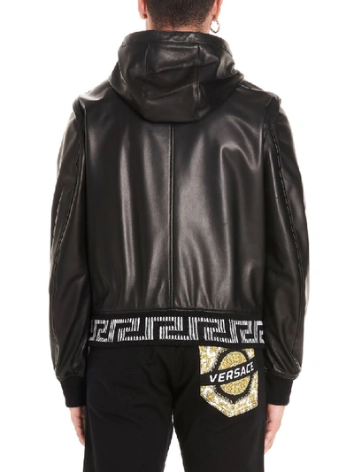 Shop Versace Greche Jacket In Black