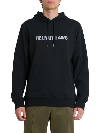 Shop Helmut Lang Helmut Laws Hoodie In Nero