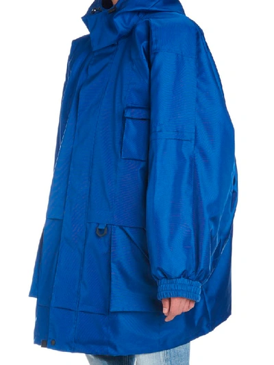 Shop Balenciaga Parka In Blue