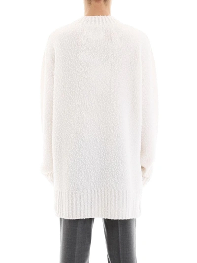 Shop Maison Margiela Oversized Pullover In Off White (white)