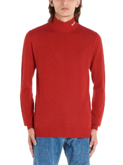 Shop Msgm Sweater In Red