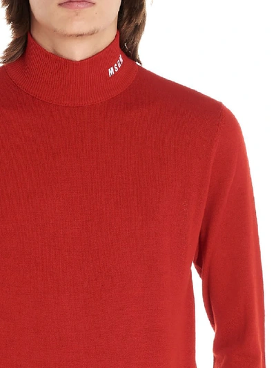 Shop Msgm Sweater In Red