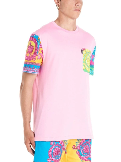 Shop Versace Barocco Fluo T-shirt In Pink