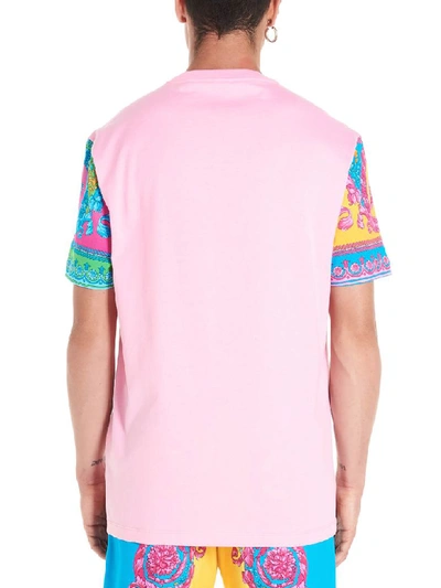 Shop Versace Barocco Fluo T-shirt In Pink