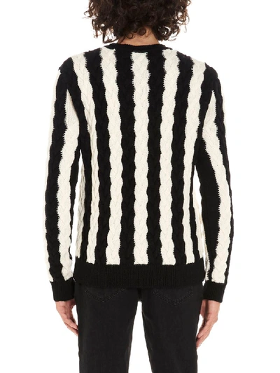 Shop Saint Laurent Sweater In Black & White