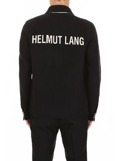 Shop Helmut Lang Logo Jacket In Black Natural (black)