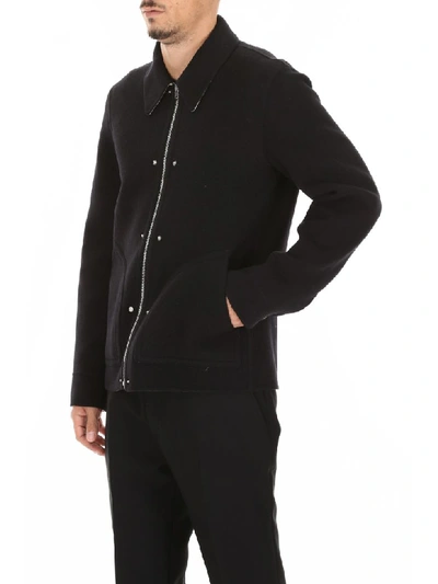 Shop Helmut Lang Logo Jacket In Black Natural (black)