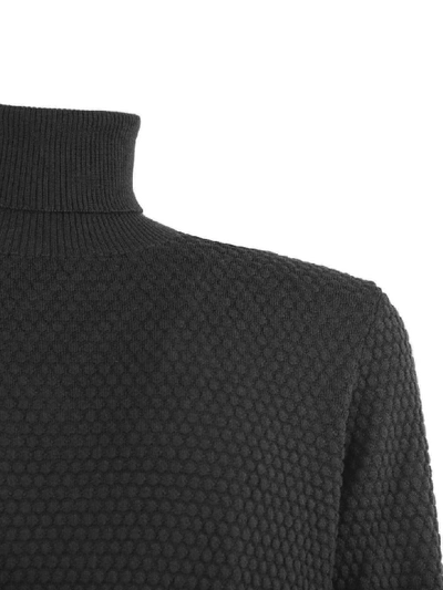 Shop Kangra Black Merino Wool Sweater In Nero
