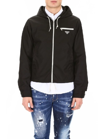 Shop Prada Nylon Jacket In Nero (black)