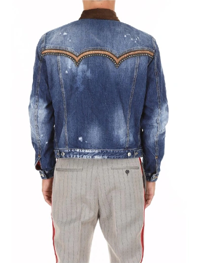 Shop Dsquared2 Cowboy Denim Jacket In Blue (blue)