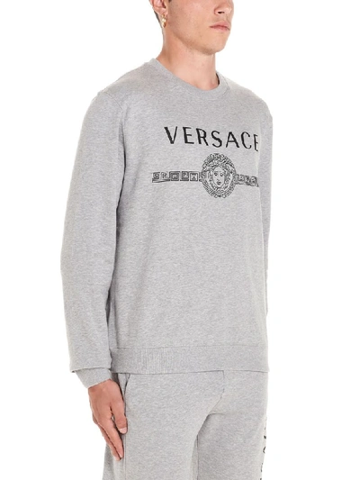 Shop Versace Sweatshirt In Grey