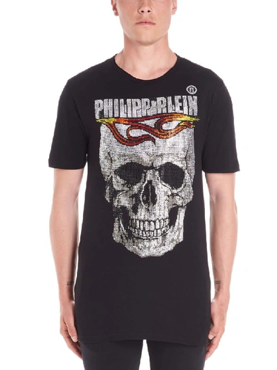 Shop Philipp Plein Flame T-shirt In Black