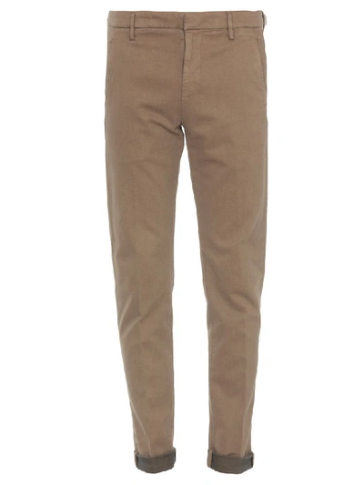 Shop Dondup Cotton Twill Trousers In Beige