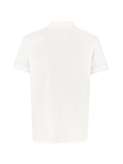 Shop Burberry Short-sleeved Cotton Polo Shirt In White