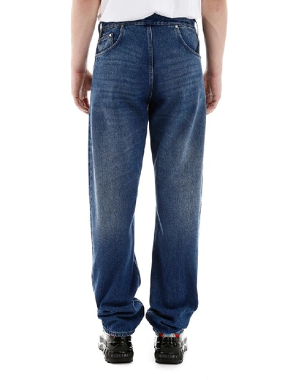 Shop Burberry Five Pocket Jeans In Indigo Blue (blue)