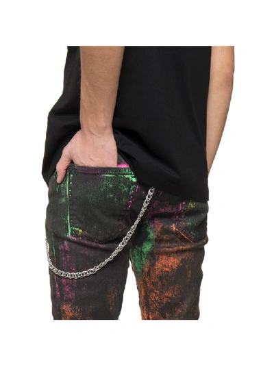 Shop Marcelo Burlon County Of Milan Over-dye Wash Spots Skinny Jeans In Black