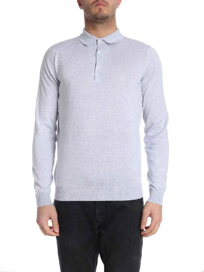 Shop John Smedley Polo Cotton Bradwell In Gray