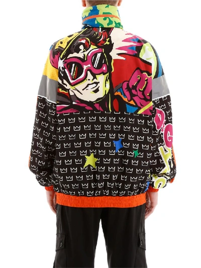 Shop Dolce & Gabbana Multicolor Printed Jacket In Variante Abbinata (black)